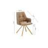 Chaise pivotante SOLSTICE en tissu