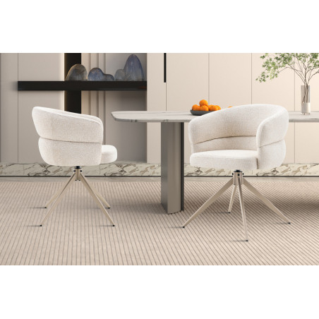 Chaise pivotante LEVANT en tissu