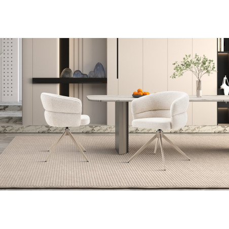 Chaise pivotante LEVANT en tissu
