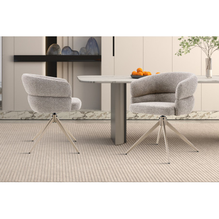 Chaise pivotante LEVANT en tissu