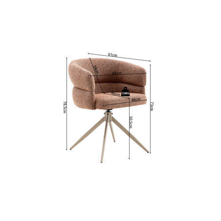 Chaise pivotante LEVANT en tissu