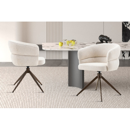 Chaise pivotante LEVANT en tissu