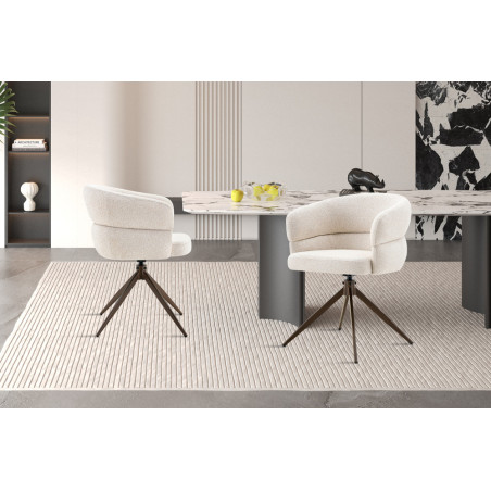 Chaise pivotante LEVANT en tissu