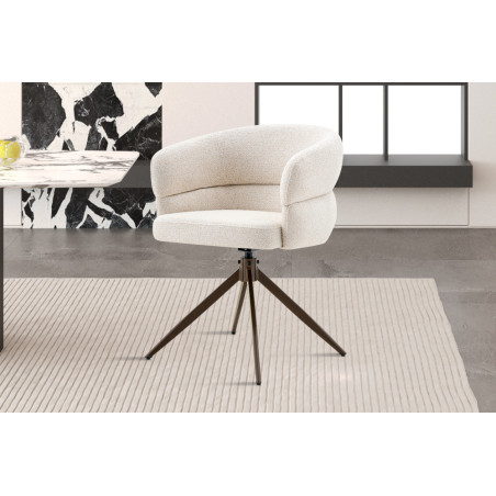 Chaise pivotante LEVANT en tissu