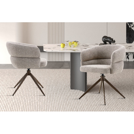 Chaise pivotante LEVANT en tissu