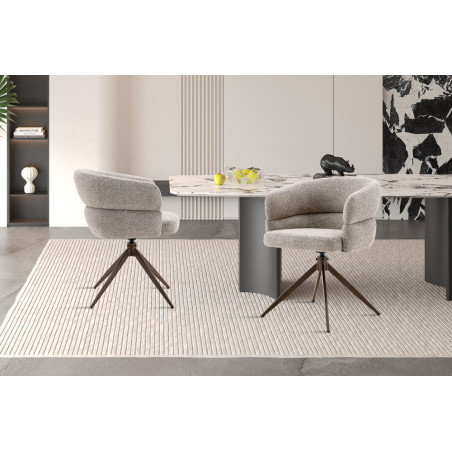 Chaise pivotante LEVANT en tissu