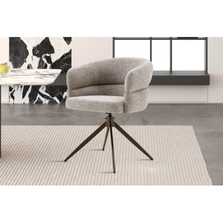 Chaise pivotante LEVANT en tissu