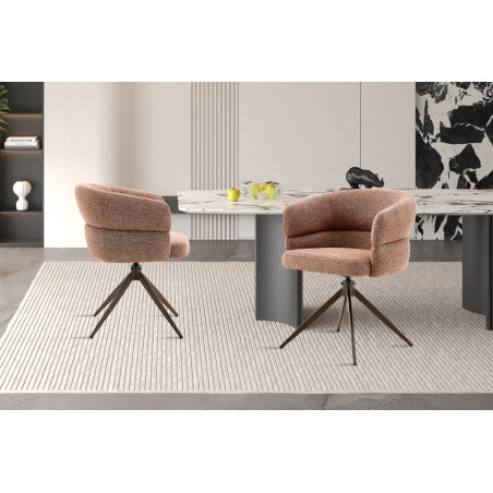 Chaise pivotante LEVANT en tissu
