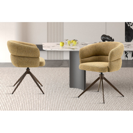 Chaise pivotante LEVANT en tissu