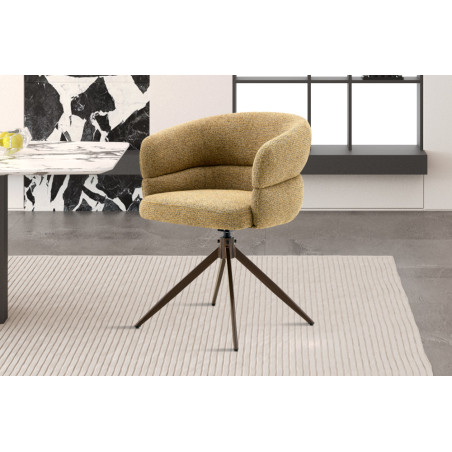 Chaise pivotante LEVANT en tissu