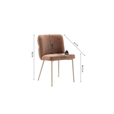 Chaise ALOE en tissu