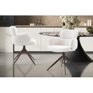 Chaise pivotante RONCE en tissu
