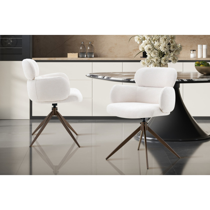 Chaise pivotante RONCE en tissu