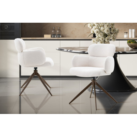 Chaise pivotante RONCE en tissu