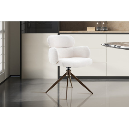 Chaise pivotante RONCE en tissu