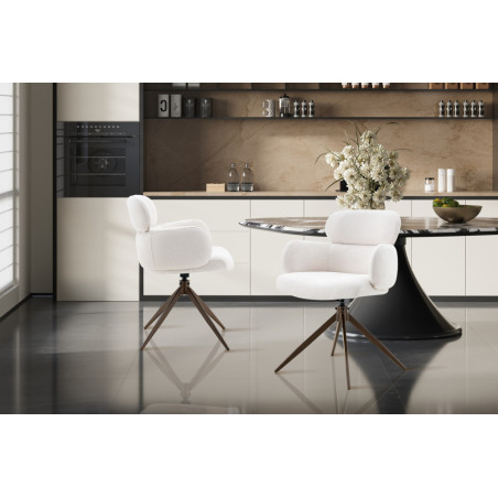 Chaise pivotante RONCE en tissu