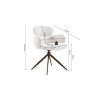 Chaise pivotante RONCE en tissu