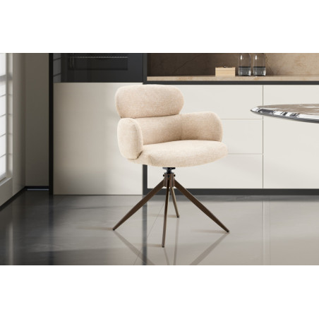 Chaise pivotante RONCE en tissu