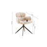 Chaise pivotante RONCE en tissu
