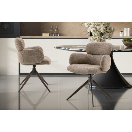 Chaise pivotante RONCE en tissu