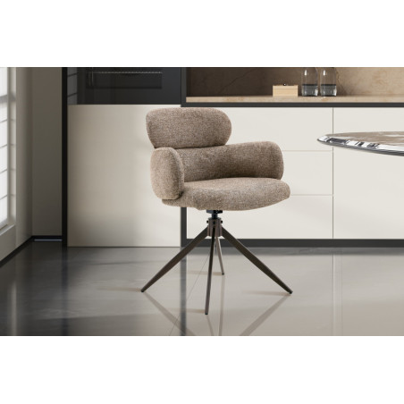 Chaise pivotante RONCE en tissu