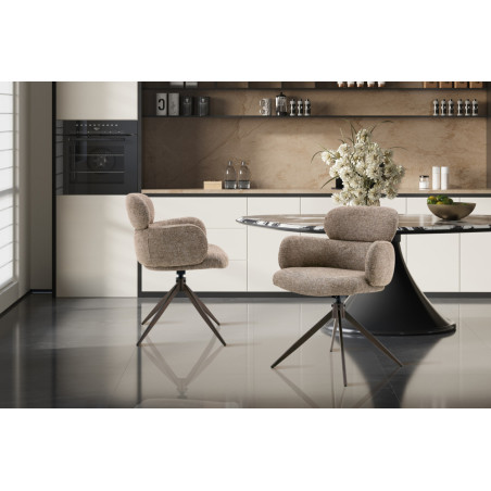 Chaise pivotante RONCE en tissu