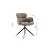 Chaise pivotante RONCE en tissu