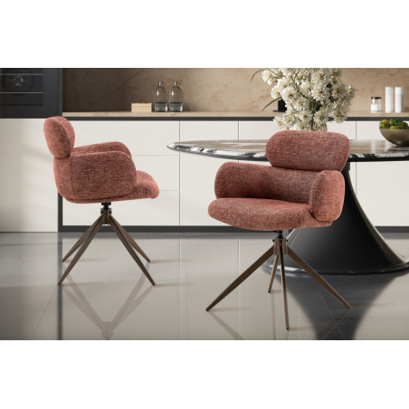 Chaise pivotante RONCE en tissu