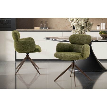 Chaise pivotante RONCE en tissu