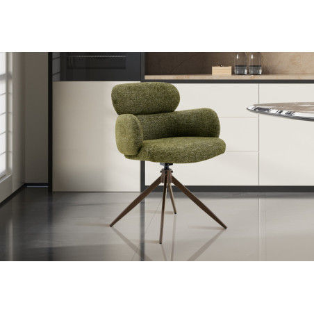 Chaise pivotante RONCE en tissu
