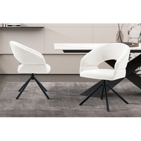 Chaise pivotante AMBROISIE en tissu