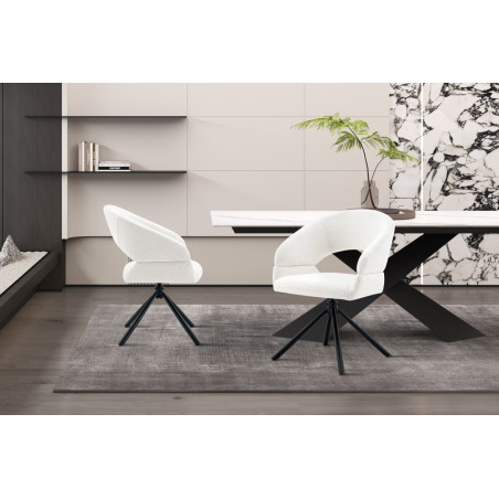 Chaise pivotante AMBROISIE en tissu