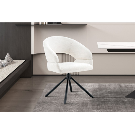 Chaise pivotante AMBROISIE en tissu
