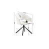 Chaise pivotante AMBROISIE en tissu
