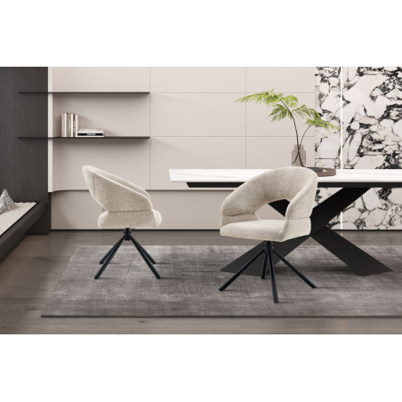 Chaise pivotante AMBROISIE en tissu