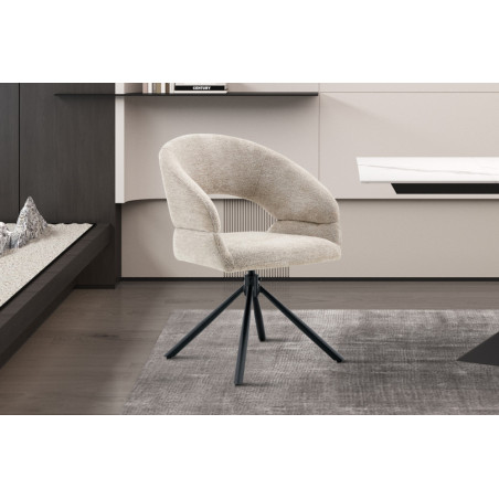 Chaise pivotante AMBROISIE en tissu