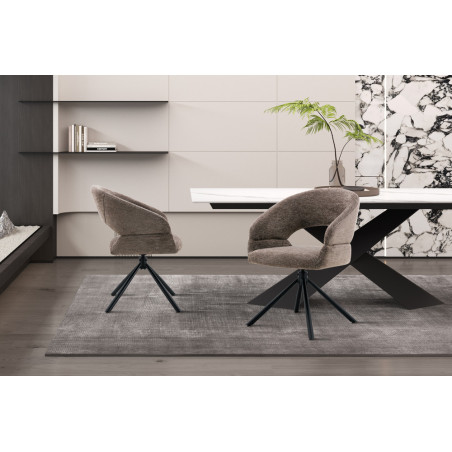 Chaise pivotante AMBROISIE en tissu