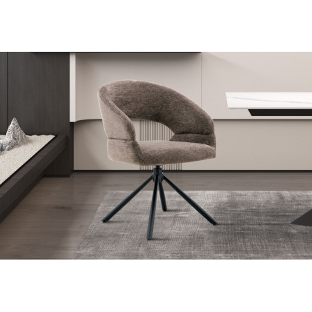 Chaise pivotante AMBROISIE en tissu