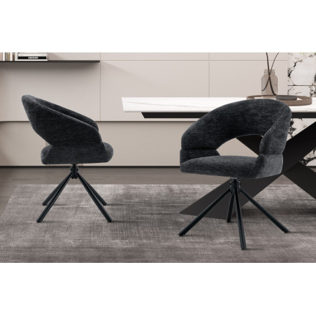 Chaise pivotante AMBROISIE en tissu