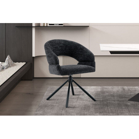 Chaise pivotante AMBROISIE en tissu