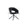 Chaise pivotante AMBROISIE en tissu