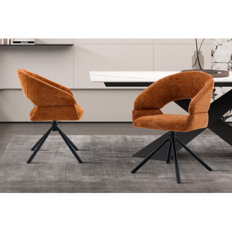 Chaise pivotante AMBROISIE en tissu