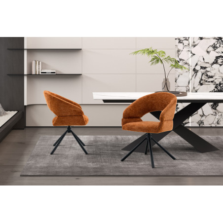 Chaise pivotante AMBROISIE en tissu