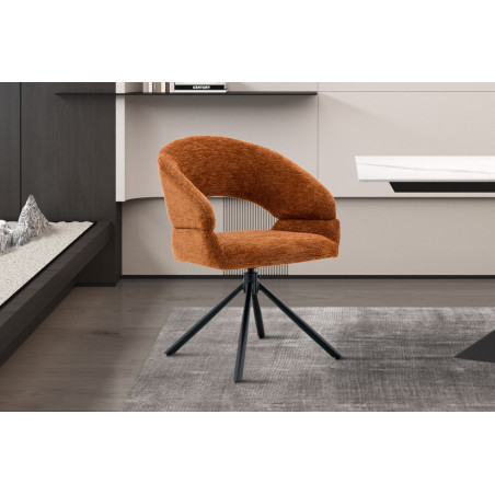 Chaise pivotante AMBROISIE en tissu