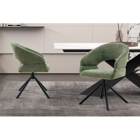 Chaise pivotante AMBROISIE en tissu
