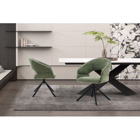Chaise pivotante AMBROISIE en tissu