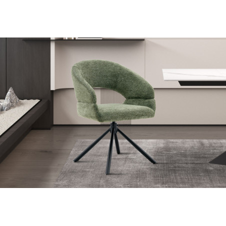 Chaise pivotante AMBROISIE en tissu