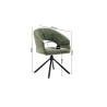 Chaise pivotante AMBROISIE en tissu