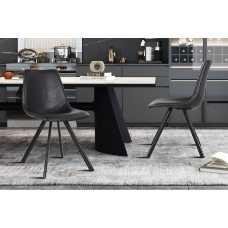 Chaise EMERAUDE en simili cuir