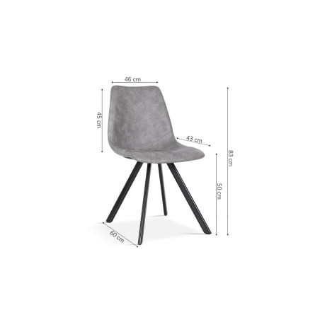 Chaise EMERAUDE en simili cuir